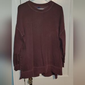 Old Navy burgundy lightweight tunic sweatshirt, sz L